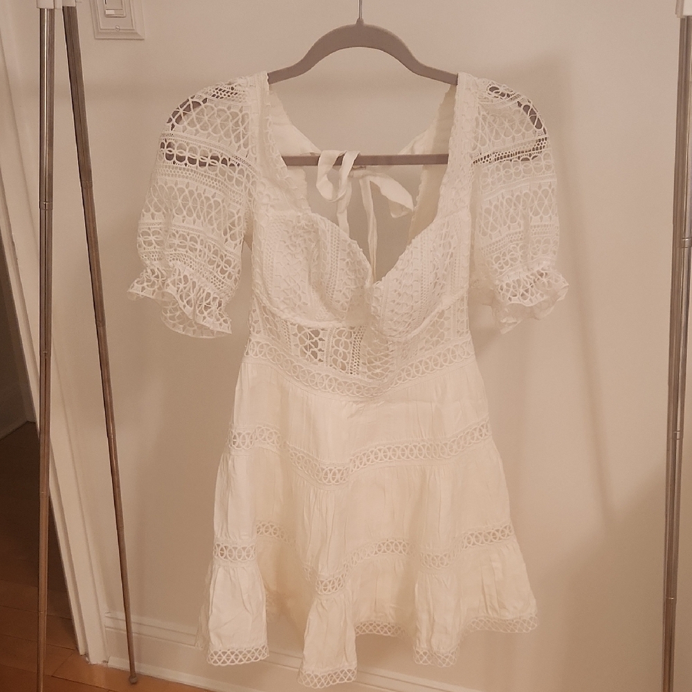 Chic White Lace Dress